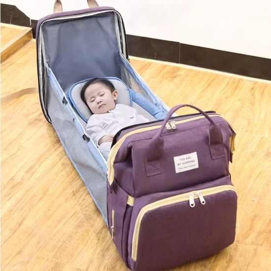 ママバッグサイズの折りたたみ式ポータブルベッド（大）