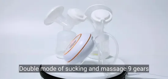 卸売プラスチックベビーボトルダブル電動搾乳器、LEDスクリーン付きミルクコレクター